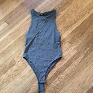 Zara olive green Bodysuit